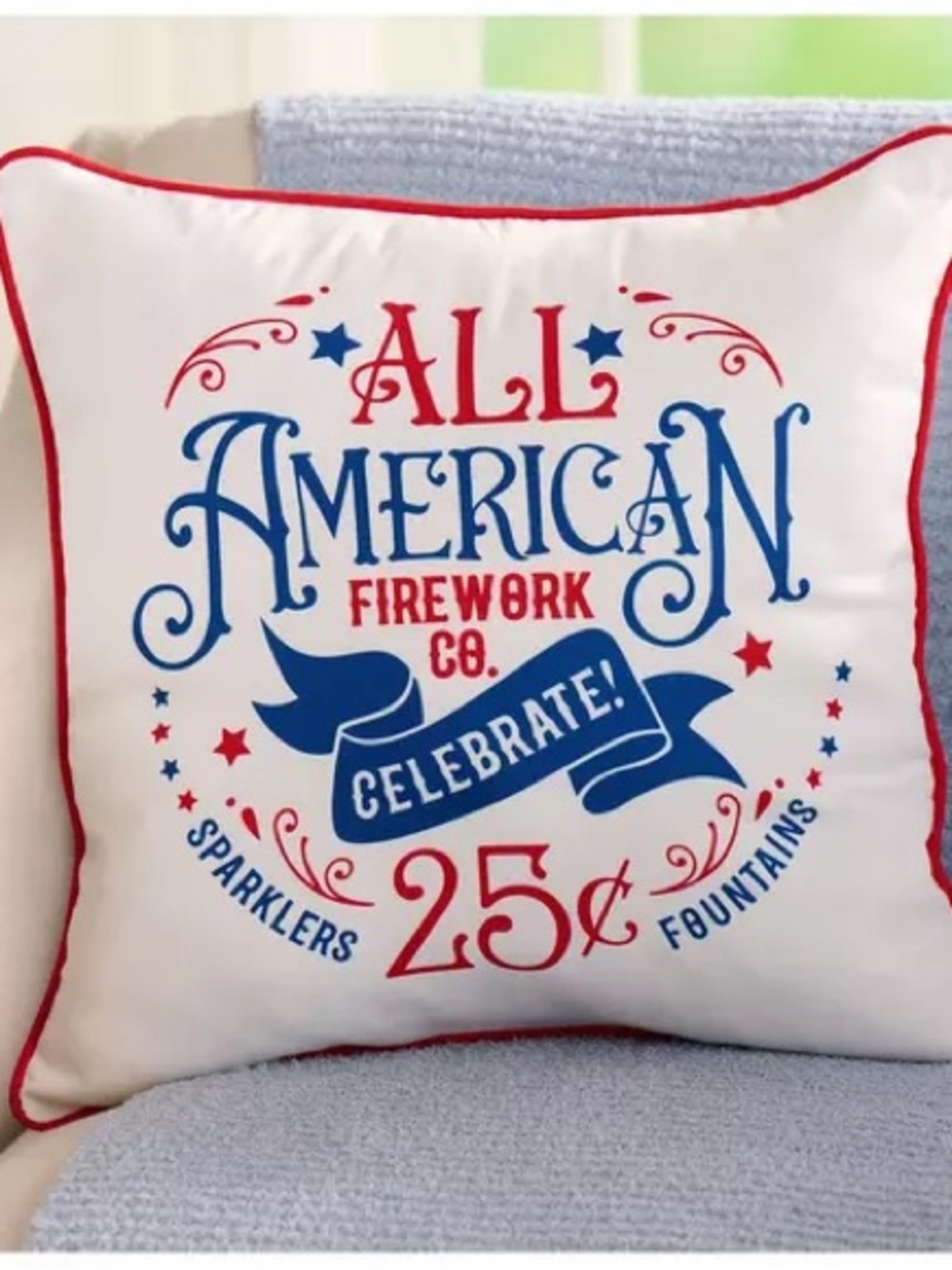 All American Firework Pillow Cover